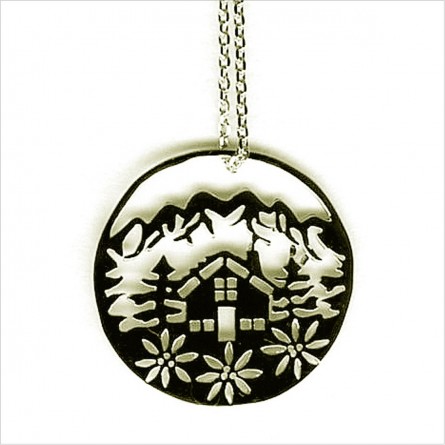 Collier 4 saisons médaille Hiver sur chaine en argent - Bijoux fins et fantaisies