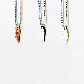 The pearly wing on a silver chain