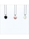 The pearly heart on silver chain