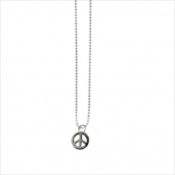 Bracelet ou collier minicharms peace and love 1 cm sur chaine miniboule