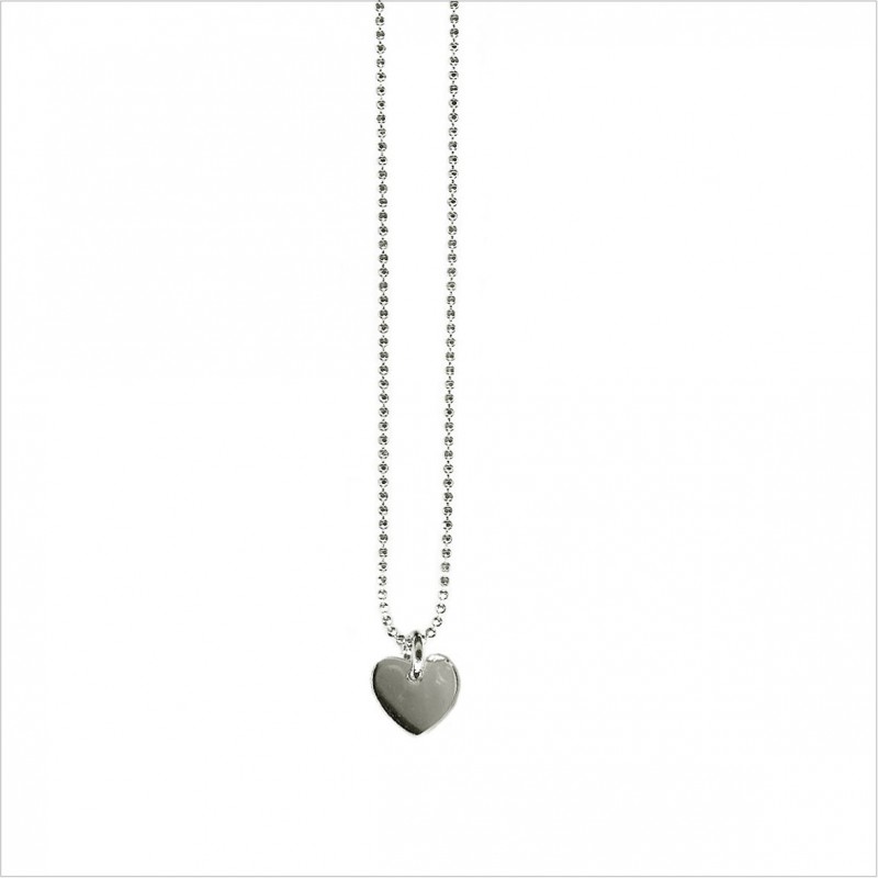 Bracelet ou collier minicharms coeur 1 cm sur chaine miniboule 