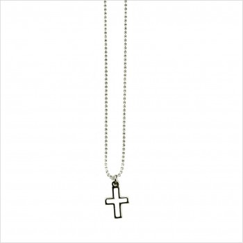 Bracelet ou collier minicharms croix 1,5 cm sur chaine miniboule