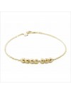 Bracelet sur chaine semainier 7 perles facettées en plaqué or - Bijoux fins et fantaisies