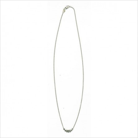 Collier sur chaine semainier 7 perles facettées en argent - Bijoux fins et fantaisies