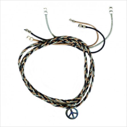 Mini Peace brésilien tressé en argent - bijoux modernes - gag et lou - bijoux fantaisies