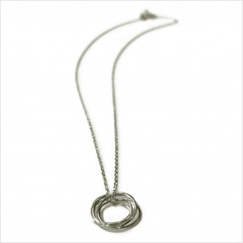 Collier 7 anneaux sur chaine en argent - Bijoux fins intemporels