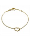 Bracelet nuage évidé sur chaine en plaqué or - bijoux fins et fantaisies