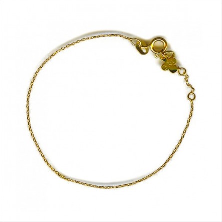 Bracelet chaine forçat simple 16 cm ajustable en plaqué or - Bijoux modernes - Gag et Lou - bijoux fantaisie
