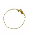Bracelet chaine forçat simple 16 cm ajustable en plaqué or - Bijoux modernes - Gag et Lou - bijoux fantaisie