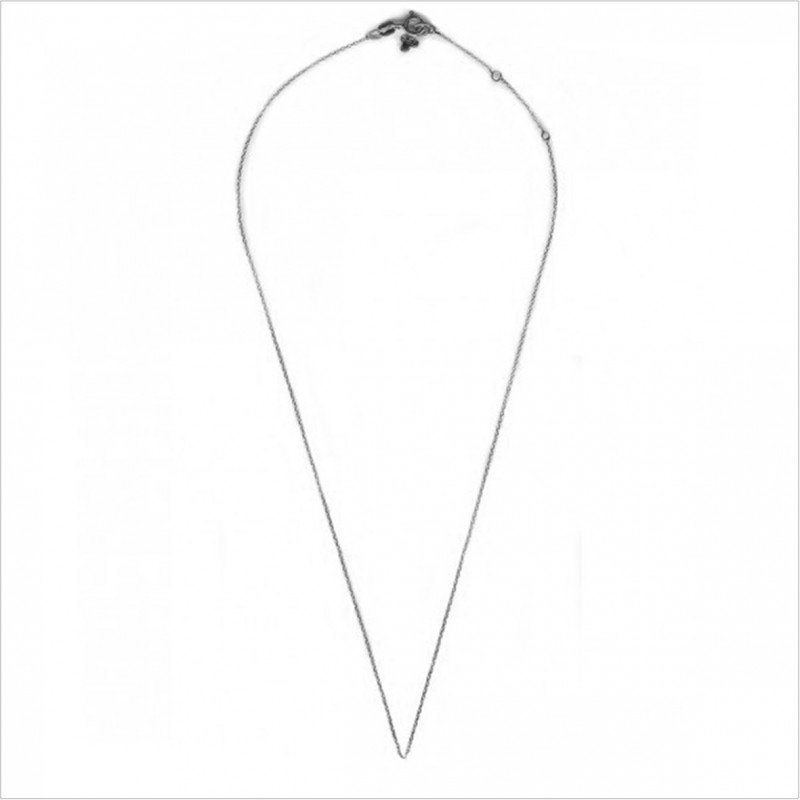 Collier chaine simple 45 cm ajustable en argent - Bijoux fantaisie