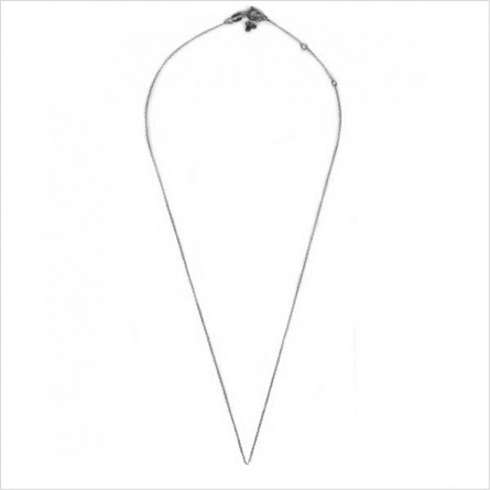 Collier chaine simple 45 cm ajustable en argent - Bijoux fantaisie