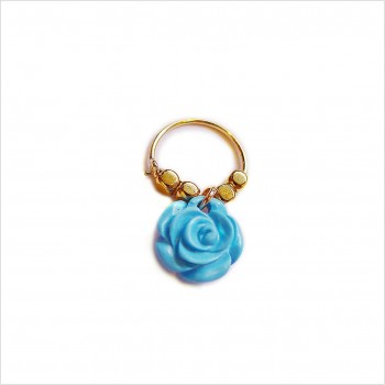 Stories earrings : Turquoise rose