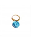 Stories earrings : Turquoise rose