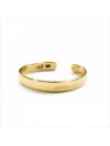 Bague anneau en plaqué or ajustable lisse - bijoux fins de créateur
