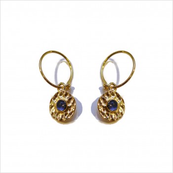 Hammered Delhi hoop earrings