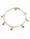 Bracelet petites médailles étoiles en plaqué or - Bijoux fins et fantaisies