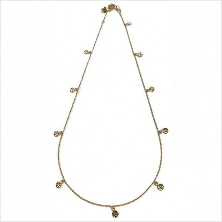 Collier sur chaine plaqué or minis médailles martelées - Bijoux fins et intemporels