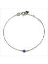 Bracelet Délicat en argent avec une pierre semi-précieuse en lapis lazuli - Bijoux fins et intemporels