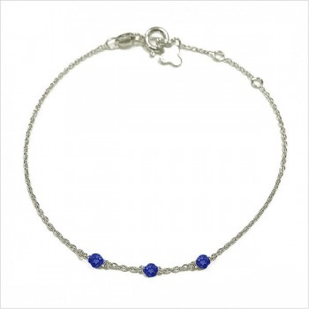 Bracelet 3 microstones lapis lazuli en argent - bijoux modernes - gag et lou - bijoux fantaisie