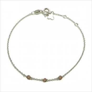 Bracelet 3 microstones quartz fumé en argent - bijoux modernes - gag et lou - bijoux fantaisie