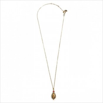 Bracelet sur chaine coquillage cauris et corail en plaqué or - Bijoux fins et tendances