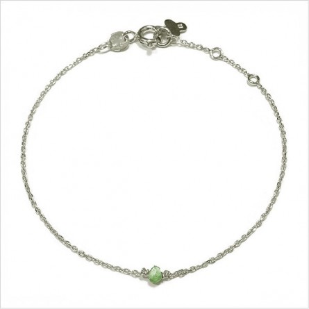 Bracelet Délicat en argent avec une pierre semi-précieuse en péridot - Bijoux fins et intemporels