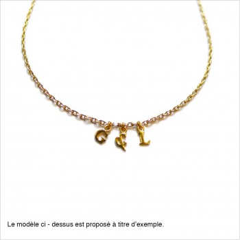 Micro-lettre seule en plaqué or pour collier ou bracelet - personnalisation - Bijoux modernes - Gag et Lou - bijoux fantaisie