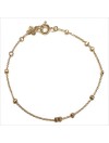 Bracelet sur chaîne en plaqué or et perles à écraser aléatoires - Bijoux fins et intemporels