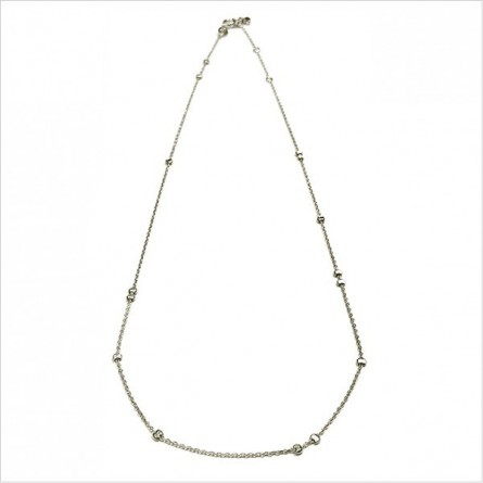 Collier petites perles à écraser irrégulières sur chaine en argent - Bijoux fins et intemporels