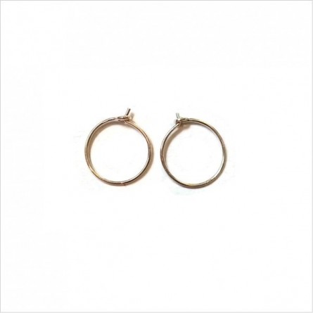 Créoles fines simples en argent 12 mm- Bijoux délicat