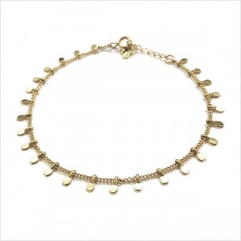 Bracelet sur chaine plaqué or pampilles - Bijoux fins et tendances