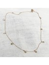 Collier chaine fine pampilles martelées plaqué or - Bijoux fins et intemporels