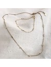 Collier sur chaine en plaqué or orné de minis perles d'eau douce - Bijoux fins et tendances