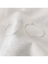 Créoles fines simples en argent 30 mm- Bijoux fins et intemporels