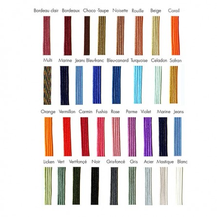 Nuancier de lien soyeux colorés - bijoux fantaisie Gag & Lou