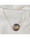 Bracelet médaille Ange ronde sur chaine fine en plaqué or - Bijoux fins et fantaisies tendances