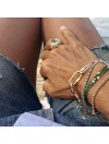 Bracelet lien de couleur perles en argent ou plaqué or -Bijoux fins et fantaisies originaux