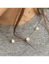 Collier perles nacrées baroques sur chaine perlée plaqué or - Bijoux fins et tendances
