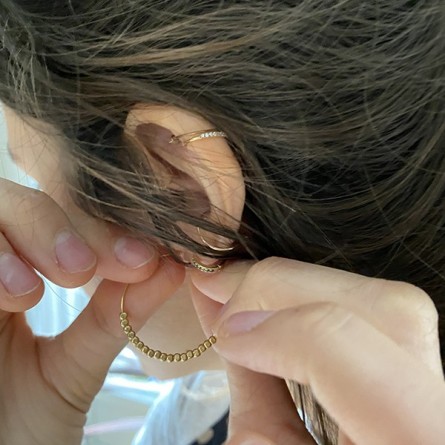Créoles fines simples en argent ou plaqué or 15 mm- Bijoux délicat