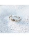 Bague anneau simple martelé en argent ajustable - bijoux fins et intemporels
