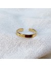 Bague anneau en plaqué or ajustable lisse - bijoux fins de créateur