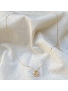 Collier médaille Love dans l'anneau en plaqué or - Bijoux fins et fantaisies