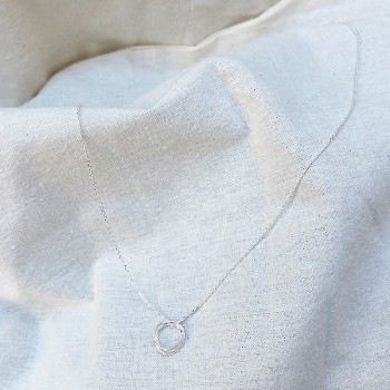 Collier pendentifs 3 anneaux sur chaine en Argent - Bijoux fins et fantaisies