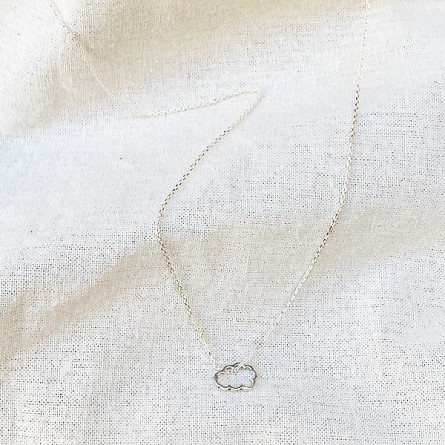 Collier nuage évidé sur chaine en Argent - bijoux fins et fantaisies