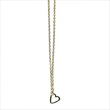 The outlined heart on chain