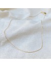 Collier chaine simple 45 cm ajustable en plaqué or - Bijoux fantaisie