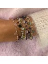 Bracelet plaqué or sur chaine de pierres fines colorées - Bijoux originaux tendances