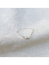 Bague fine sur chaîne en argent avec pierre fine en perle fine d'eau douce - Bijoux fins et intemporels