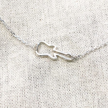 Bracelet guitare évidée sur chaine en argent - bijoux fins et fantaisies