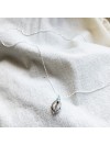 Collier sur chaine coquillage cauris et turquoise en argent - Bijoux fins et tendances